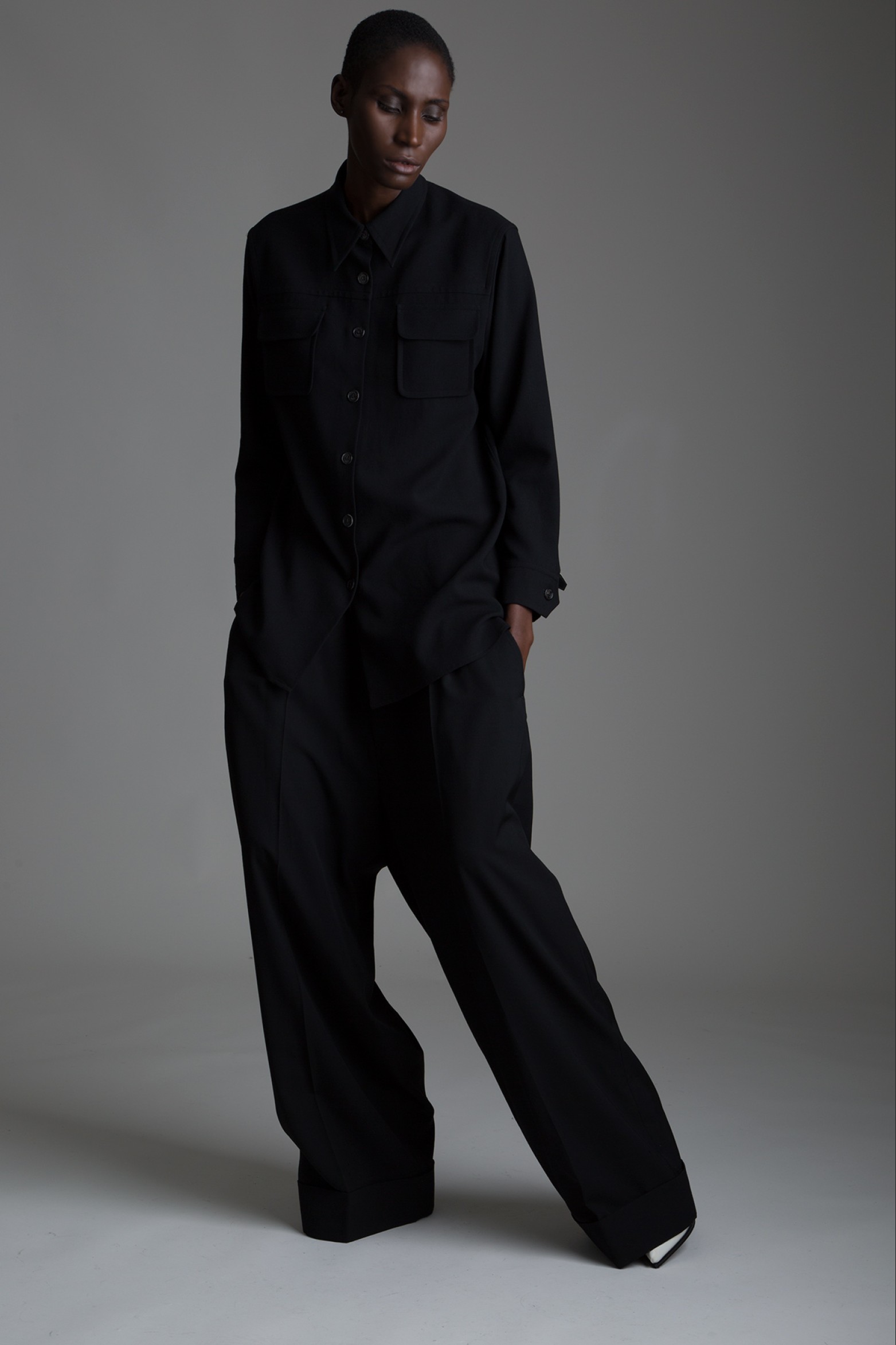 Yohji Yamamoto black Pleated Trousers  Harrods UK