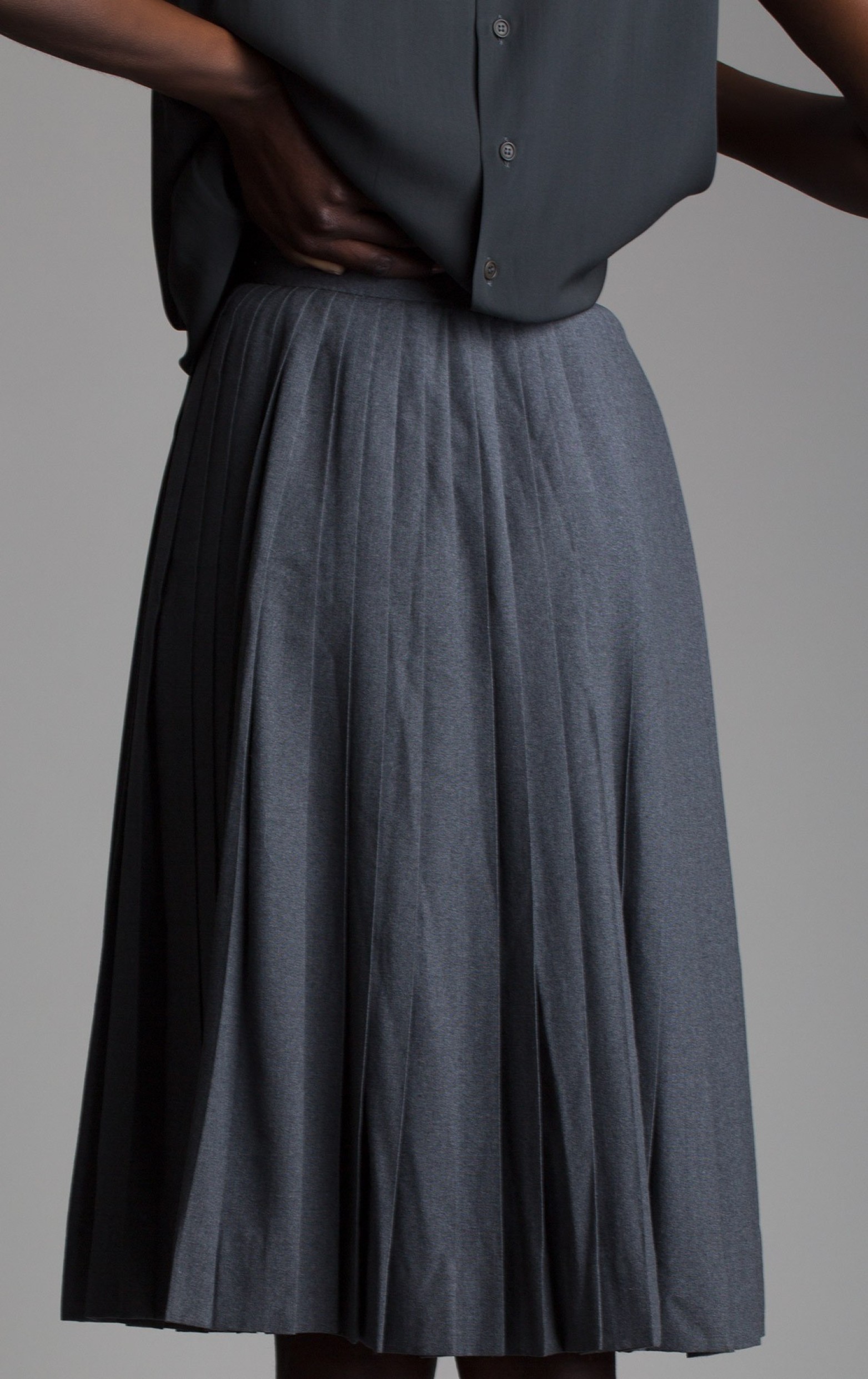Vintage Pleated Wool Skirt